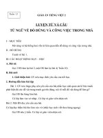 Giáo án Tiếng Việt 2 tuần 11 bài: Luyện từ và câu  Mở rộng vốn từ: Từ ngữ về đồ dùng và công việc trong nhà