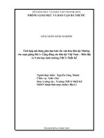 Tích hợp nội dung giáo dục bẳn sắc văn hóa dân tộc mường vào soạn giảng bài 1  cộng đồng các dân tộc việt nam, môn địa lí lớp 9 cho học sinh trường THCS thiết kế 