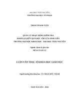 Quản lý hoạt động kiểm tra đánh giá kết quả học tập của sinh viên trường đại học khoa học   đại học thái nguyên 