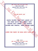 “Hoàn thiện công tác quản lý thu ngân sách nhà nước tại phòng tài chính – kế hoạch huyện bố trạch, tỉnh quảng bình 