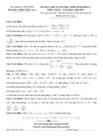 Đề KSCL đội tuyển HSG Toán 11 năm 2018 – 2019 trường Yên Lạc 2 – Vĩnh Phúc