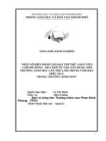 Một số biện pháp chỉ đạo tập thể cán bộ giáo viên làm đồ dùng, đồ chơi tự tạo, xây dựng môi trường giáo dục lấy trẻ làm trung tâm đạt hiệu quả cao tại trường mầm non phan đình phùng   TP  thanh hóa 