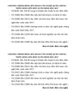 CHƯƠNG TRÌNH đêm LIÊN HOAN văn NGHỆ QUÂN CHÚNG