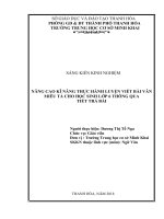 Nâng cao kỹ năng thực hành luyện viết bài văn miêu tả cho học sinh lớp 6 thông qua tiết trả bài 