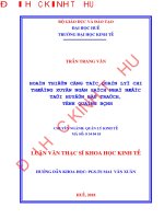 Hoàn thiện công tác quản lý chi thường xuyên ngân sách nhà nước tại huyện bố trạch, tỉnh quảng bình 