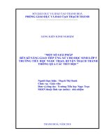 Một số giải pháp rèn kỹ năng giao tiếp ứng xử cho học sinh lớp 5 