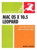 Peachpit mac OS x 10 5 leopard visual quickstart guide nov 2007 ISBN 0321496000 pdf 