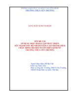 Áp dụng một số bài tập phát triển sức mạnh tốc độ nhằm nâng cao thành tích chạy 100m đội tuyển điền kinh nữ 