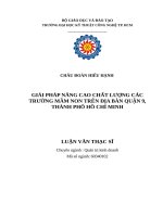 Giải pháp nâng cao chất lượng các trường mầm non trên địa bàn quận 9, TPHCM 