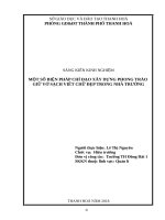 Một số biện pháp chỉ đạo xây dựng phong trào giữ vở sạch viết chữ đẹp trong nhà trường 