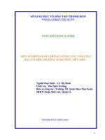 Một số biện pháp chỉ đạo công tác giáo dục bảo vệ môi trường ở trường tiểu học 