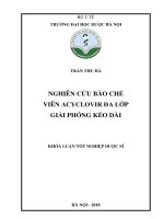 Nghiên cứu bào chế viên acyclovir đa lớp giải phóng kéo dài 