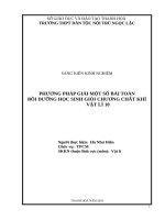 PHƯƠNG PHÁP GIẢI một số bài TOÁN bồi DƯỠNG học SINH GIỎI CHƯƠNG CHẤT KHÍ vật lí 10 