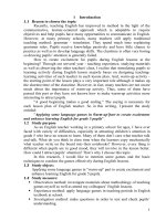 Applying some language games in warm  up part to create excitement and enhance learning english for grade 5th pupils 