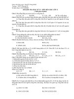 Đề thi học kì hóa học lớp 11 năm 2018 (16) 