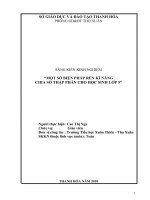 Một số biện pháp rèn kĩ năng chia số thập phân cho học sinh lớp 5 