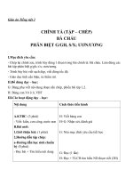 Giáo án Tiếng Việt 2 tuần 11 bài: Chính tả  Tập chép: Bà cháu. Phân biệt ggh, sx, ươnương