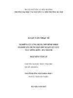 Nghiên cứu ứng dụng mô hình MIKE FLOOD xây dựng bản đồ ngập lụt lưu vực sông kôn   hà thanh 
