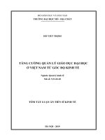 Tăng cường quản lý giáo dục đại học ở việt nam từ góc độ kinh tế tt 