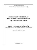 Nghiên cứu thuật toán điều khiển thích nghi cho hệ twin rotor MIMO 