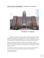 PLAN NEW PRODUCT FOR  STARBUCKS COMPANY