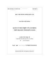 Quản lý nhà nước về lao động trên địa bàn tỉnh kiên giang 