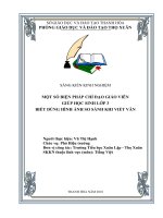 Một số biện pháp chỉ đạo giáo viên giúp học sinh lớp 3 biết dùng hình ảnh so sánh khi viết văn 