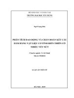 Phân tích và chẩn đoán kết cấu dầm bằng vật liệu cơ tính biến thiên có nhiều vết nứt