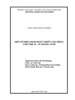 Một số biện pháp phát triển vận động cho trẻ 25 36 tháng 