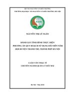 Đánh giá tình hình thực hiện phương án quy hoạch sử dụng đất đến năm 2020 huyện thanh trì, thành phố hà nội 
