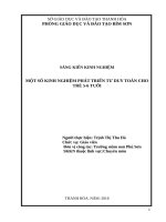 Một số kinh nghiệm phát triển toán tư duy cho trẻ 5 6 tuổi 