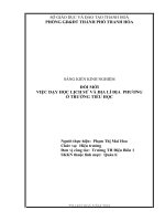 Đổi mới việc dạy học lịch sử và địa lí địa phương ở trường tiểu học 