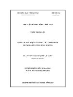 Quản lý nhà nước về công tác thanh niên trên địa bàn tỉnh bình dương