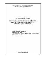 Giải pháp sử dụng đồ dùng dạy học trong môn âm nhạc ở tiểu học 