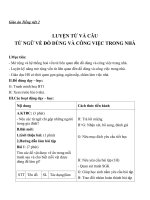 Giáo án Tiếng Việt 2 tuần 11 bài: Luyện từ và câu  Mở rộng vốn từ: Từ ngữ về đồ dùng và công việc trong nhà