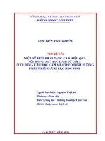 Một số biện pháp nâng cao hiệu quả nội dung dạy học lịch sử lớp 5 ở trường tiểu học  theo định hướng phát triển năng lực 