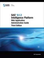 SAS SAS 9 1 3 intelligence platform web application administration guide 3rd edition oct 2008 ISBN 1599948346 pdf 