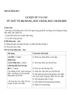 Giáo án Tiếng Việt 2 tuần 10 bài: Luyện từ và câu  Mở rộng vốn từ: Từ ngữ về họ hàng. Dấu chấm, dấu chấm hỏi