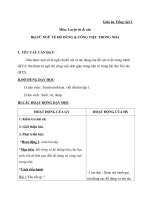 Giáo án Tiếng Việt 2 tuần 11 bài: Luyện từ và câu  Mở rộng vốn từ: Từ ngữ về đồ dùng và công việc trong nhà
