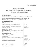 Giáo án Tiếng Việt 2 tuần 11 bài: Luyện từ và câu  Mở rộng vốn từ: Từ ngữ về đồ dùng và công việc trong nhà