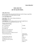 Giáo án Tiếng Việt 2 tuần 10 bài: Tập làm văn  Kể về người thân