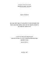Dạy học phát hiện và giải quyết vấn đề cho học sinh trung học phổ thông theo chủ đề phương trình và bất phương trình vô tỷ 