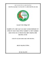 Nghiên cứu chế tạo vật liệu nanocompozit từ tính từ chất thải nông nghiệp và thử nghiệm khả năng xử lý phẩm màu DB71 trong môi trường nước 