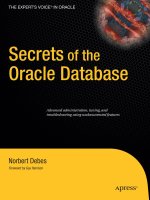 Apress secrets of the oracle database jun 2009 ISBN 1430219521 pdf 