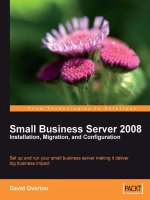 Packt small business server 2008 installation migration and configuration apr 2009 ISBN 1847196306 pdf 