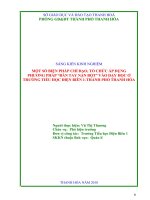 Một số biện pháp chỉ đạo, tổ chức áp dụng phương pháp “bàn tay nặn bột” vào dạy học ở trường tiểu học điện biên 1 – thành phố thanh hóa 