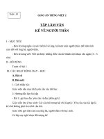 Giáo án Tiếng Việt 2 tuần 10 bài: Tập làm văn  Kể về người thân