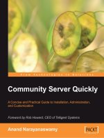 Packt community server quickly a concise and practical guide to installation administration and customization nov 2006 ISBN 1847190871 pdf 