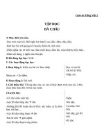 Giáo án Tiếng Việt 2 tuần 11 bài: Tập đọc  Bà cháu