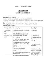 Giáo án Tiếng Việt 2 tuần 10 bài: Tập làm văn  Kể về người thân